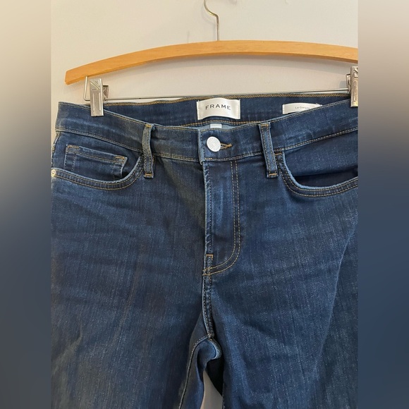 FRAME Dark Wash Skinny Jeans - Picture 4 of 5